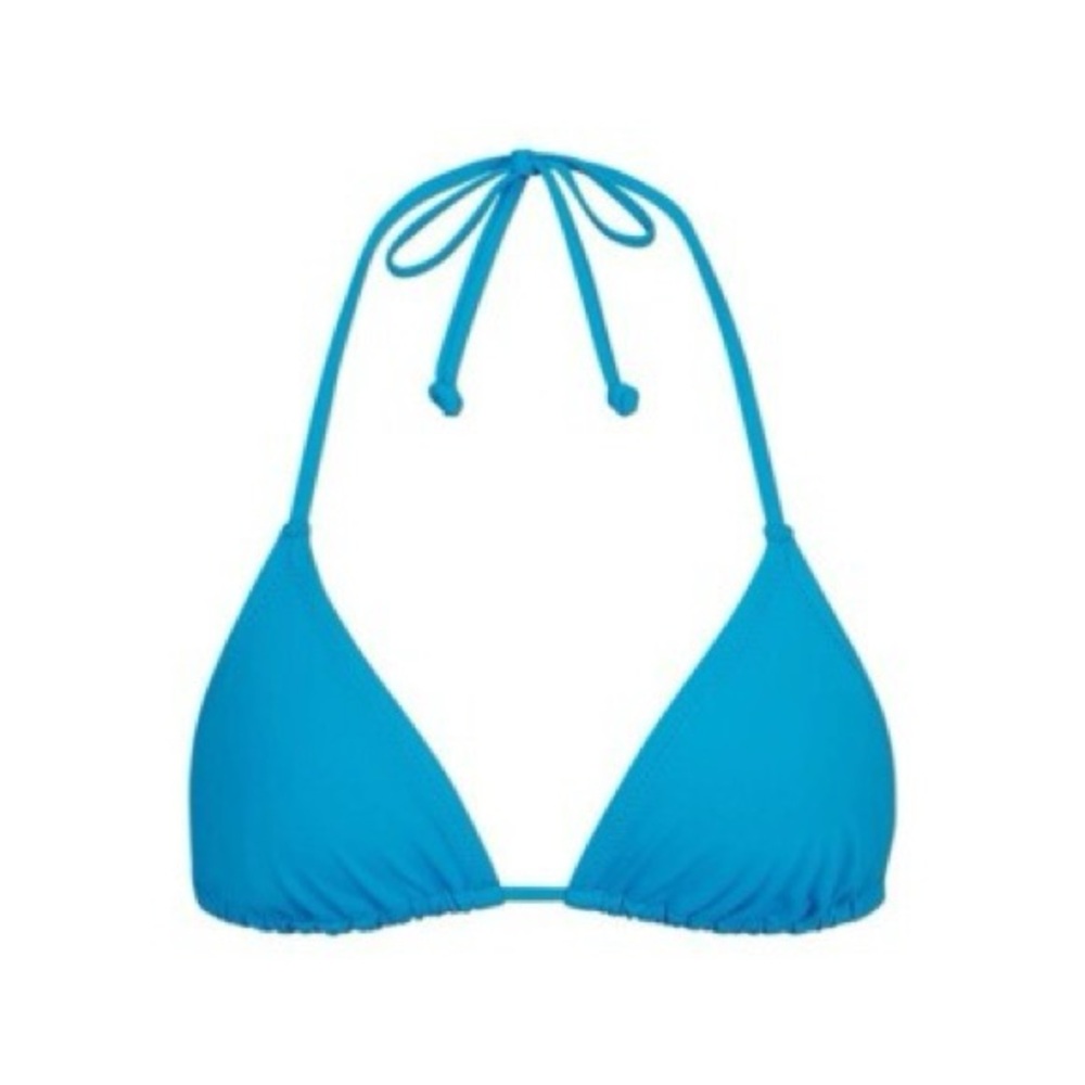 Skims Swim Triangle Bikini Top in Turquoise Size M